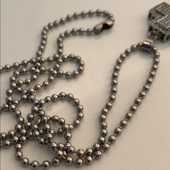 RHINESTONE CROSS IN SILVER - Picture 8 of 8